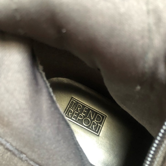 Gray Suede Heeled Boots - Picture 6 of 6